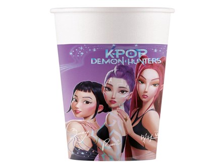 KPop Demon Hunters – kubeczki papierowe 200 ml, 8 szt.
