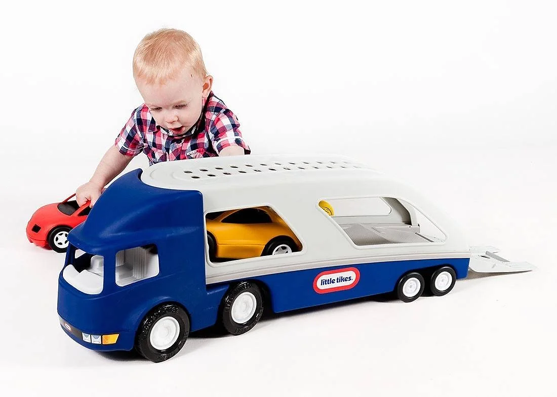 Little Tikes Big Car Carrier Laweta z 2 Samochodami 170430 Niebieska – widok 4