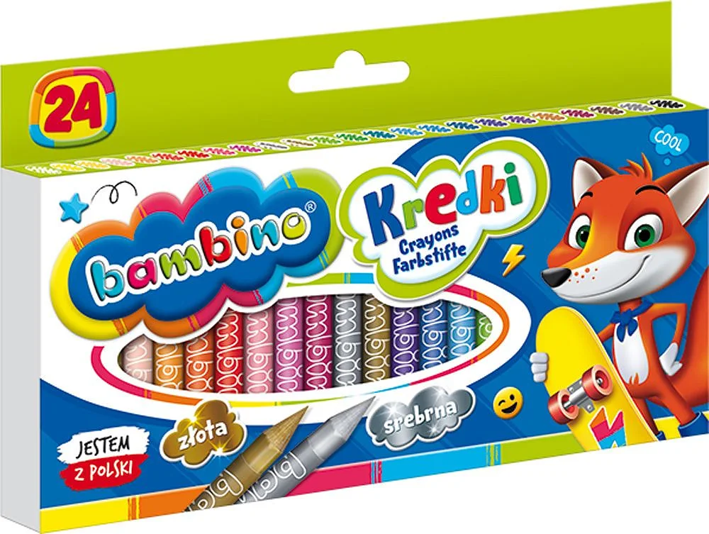 Bambino Kredki Z Glinki Kaolinowej 24 Kolorów Zestaw 0218 – widok 3