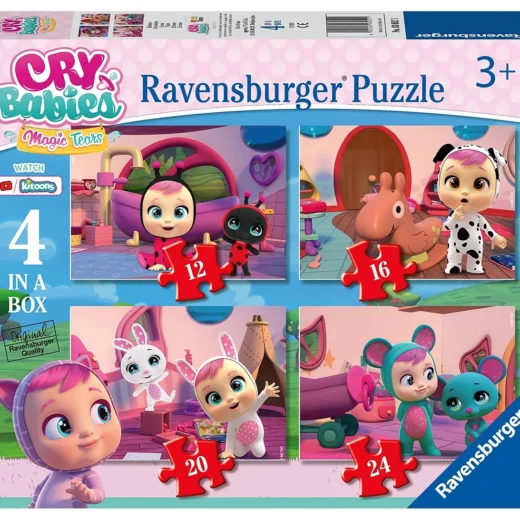 Ravensburger Puzzle dla dzieci 2D 4in1: Cry Babies 12/16/20/24 elementy 3052 – widok 1