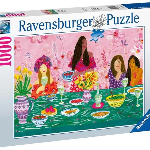 Ravensburger Puzzle 2D 1000 elementów: Dziewczyńske śniadanie 17131 – widok 1