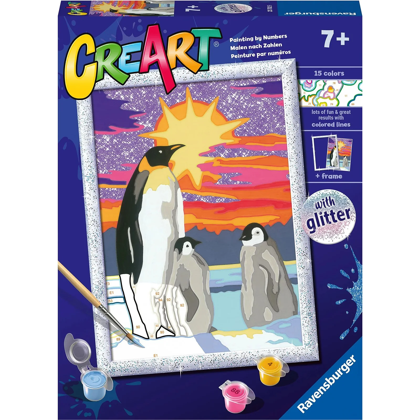 CreArt Pingwiny Malowanie Po Numerach Ravensburger 23702 – widok 2