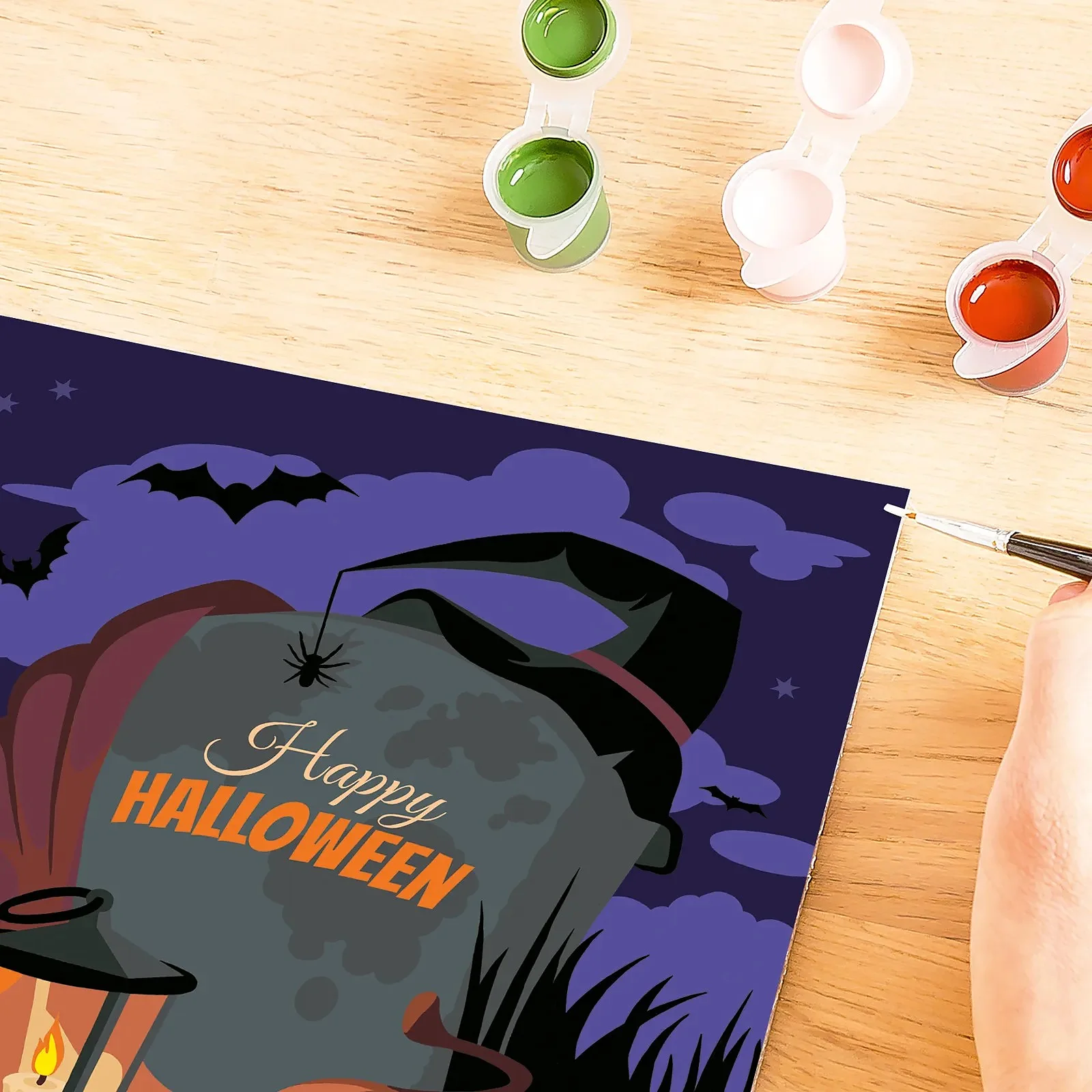 CreArt Halloweenowy Nastrój Malowanie Po Numerach Ravensburger 23713 – widok 2