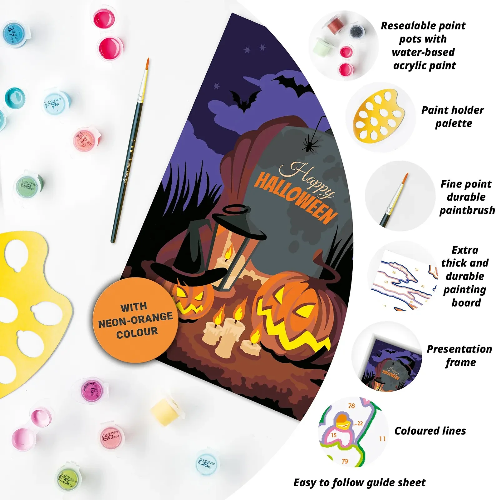 CreArt Halloweenowy Nastrój Malowanie Po Numerach Ravensburger 23713 – widok 3