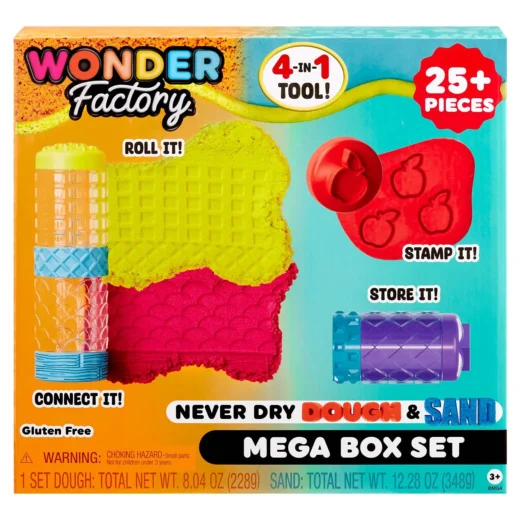 Wonder Factory Never Dry Dough & Sand Mega Box Set 595298-EUC – widok 1