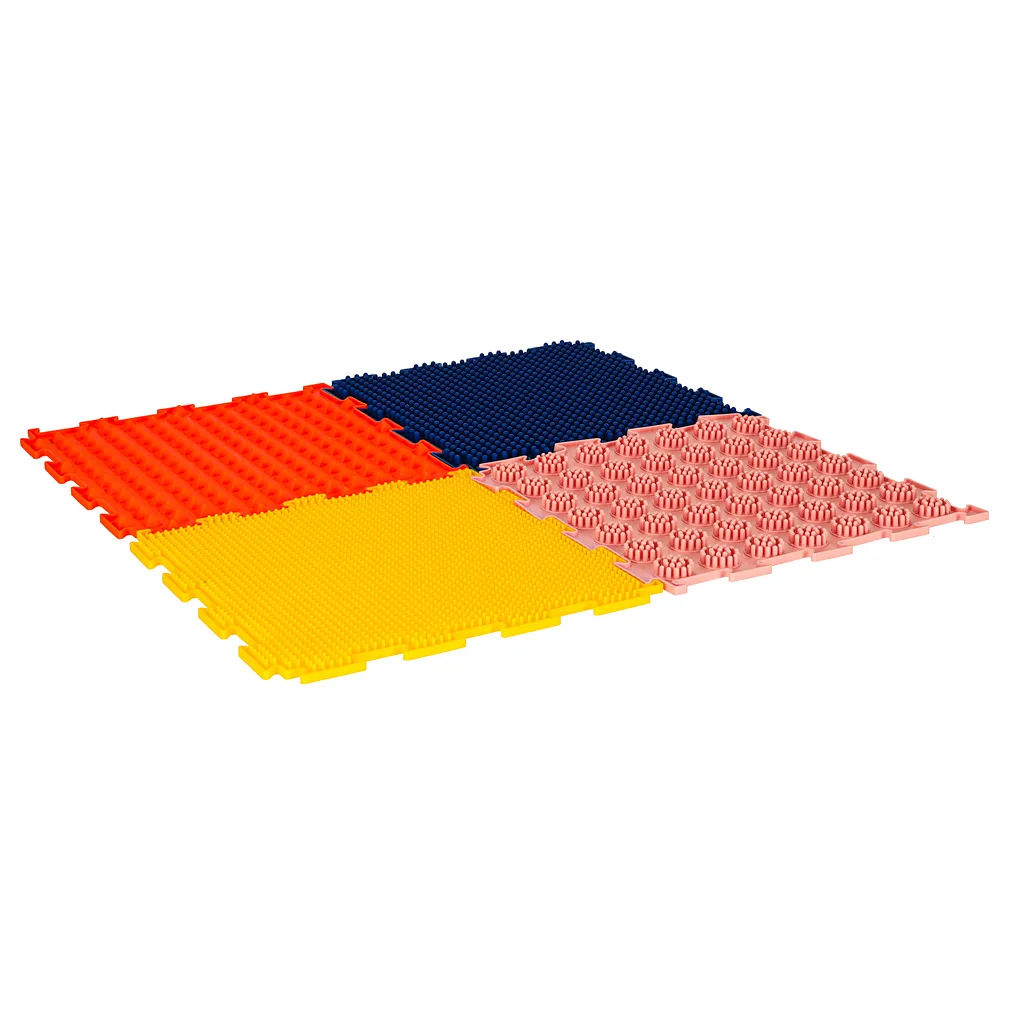 Mata sensoryczna puzzle montessori do masażu stóp 8 elementów kolorowe – widok 5
