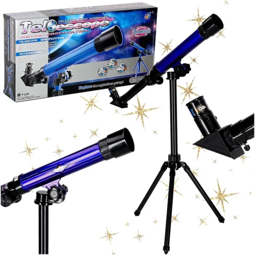 Teleskop astronomiczny luneta obserwacyjna dla dzieci ze statywem 20x 30x 40x – widok 1
